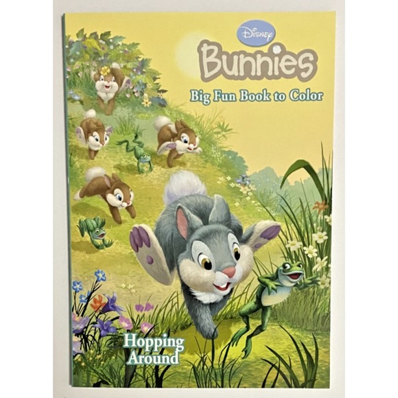 Disney BUNNIES Hopping Around Big‎ Fun Book To Color - Picture 1 of 1